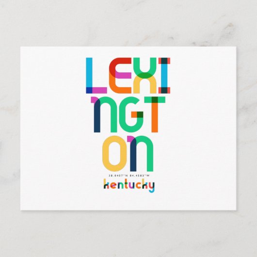 Lexington Kentucky Mid Century, Pop Art, Briefkaart (Voorkant)