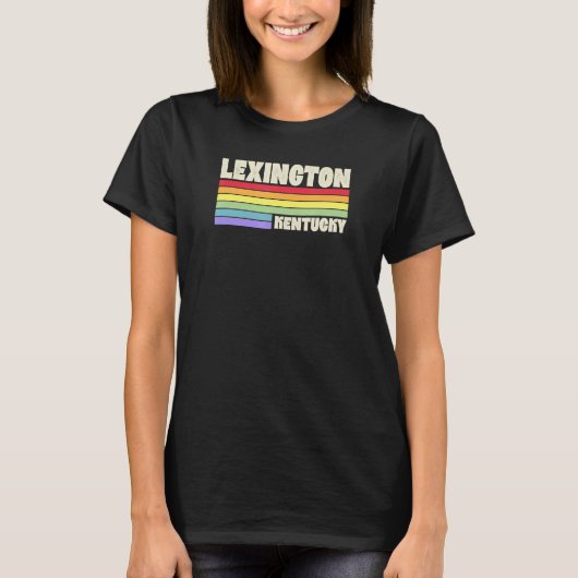 Lexington Kentucky Pride Rainbow Flag Gay Pride T-shirt (Voorkant)