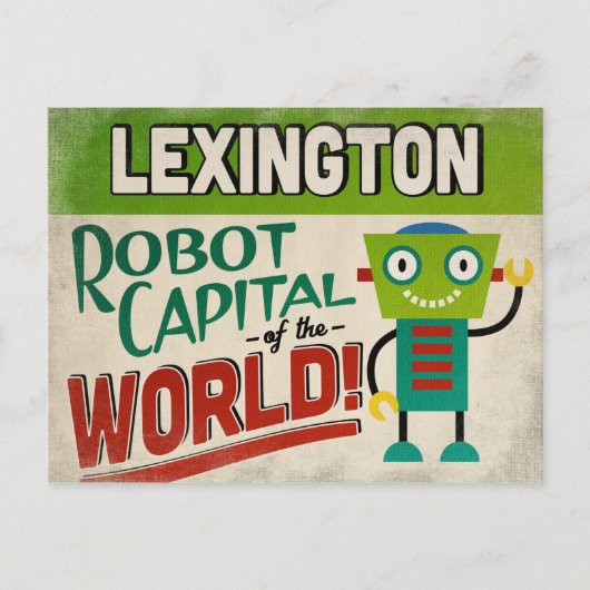 Lexington Kentucky Robot - Funny  Briefkaart (Voorkant)