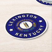 Lexington Kentucky Ronde Kartonnen Onderzetter (Gebogen)
