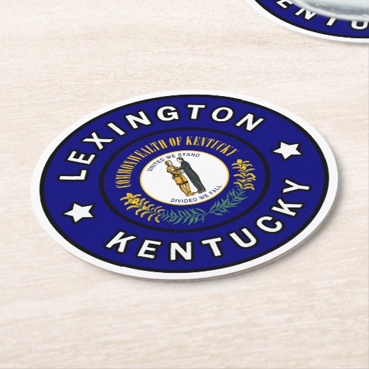 Lexington Kentucky Ronde Kartonnen Onderzetter (Gebogen)