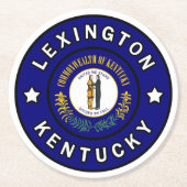 Lexington Kentucky Ronde Kartonnen Onderzetter (Voorkant)
