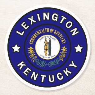 Lexington Kentucky Ronde Kartonnen Onderzetter