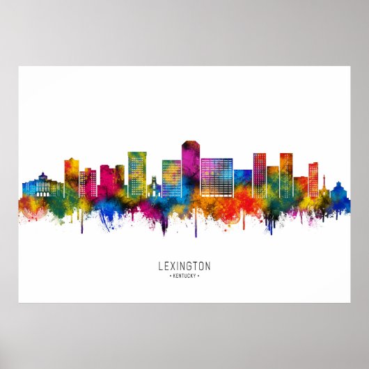 Lexington Kentucky Silhouet Poster (Voorkant)