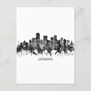 Lexington Kentucky Skyline BW Uitnodiging Briefkaart