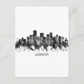 Lexington Kentucky Skyline BW Uitnodiging Briefkaart (Voorkant)