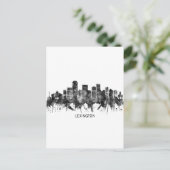 Lexington Kentucky Skyline BW Uitnodiging Briefkaart (Staand voorkant)