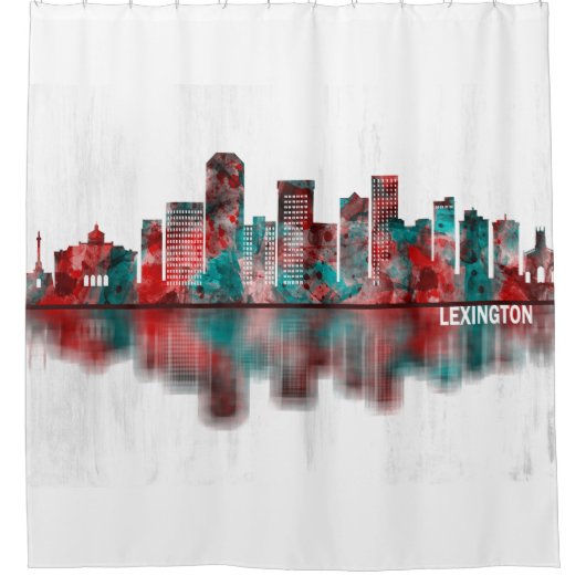 Lexington Kentucky Skyline Douchegordijn (Voorkant)