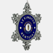 Lexington Kentucky Tin Sneeuwvlok Ornament (Links)