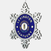 Lexington Kentucky Tin Sneeuwvlok Ornament (Rechts)