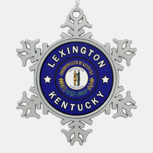 Lexington Kentucky Tin Sneeuwvlok Ornament (Voorkant)