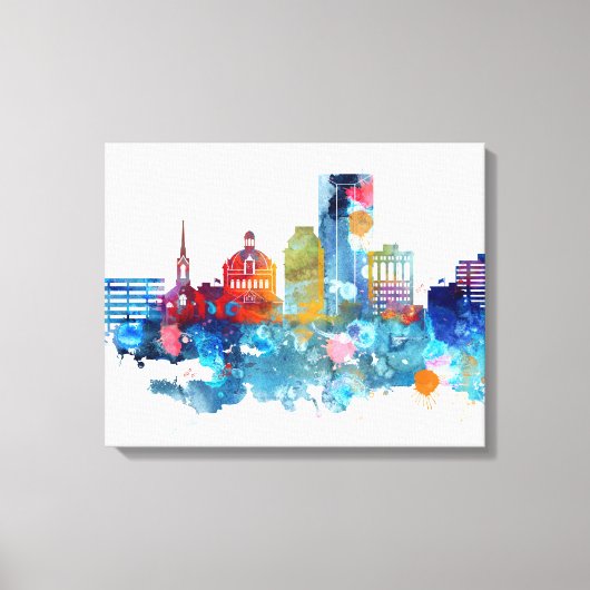 Lexington, Kentucky waterverf skyline Canvas Afdruk (Voorkant)