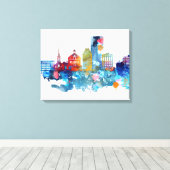 Lexington, Kentucky waterverf skyline Canvas Afdruk (Insitu (Houten vloer))