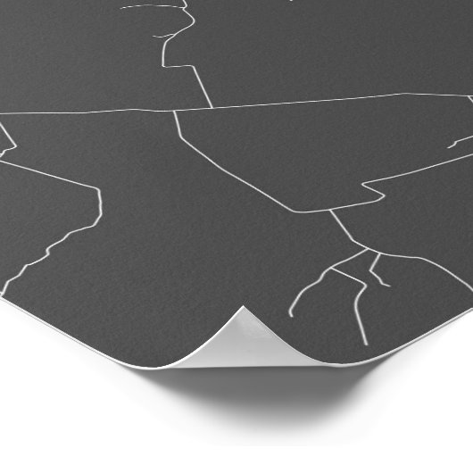 Lexington, Kentucky (zwart wit) Poster (Hoek)