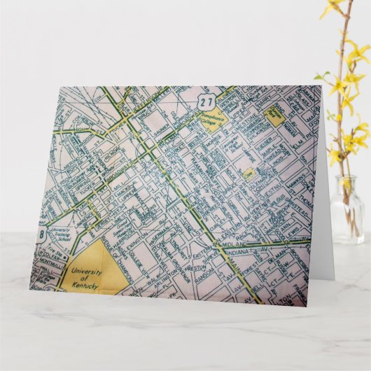 Lexington, KY kaart (Gele Bloem)