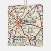 Lexington KY kaart Keramisch Ornament (Links)
