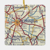 Lexington KY kaart Keramisch Ornament (Voorkant)