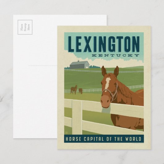 Lexington, KY | Paardenhoofdstad van de wereld Briefkaart (Voorkant / Achterkant)