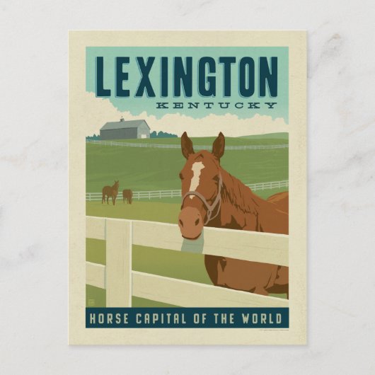 Lexington, KY | Paardenhoofdstad van de wereld Briefkaart (Voorkant)