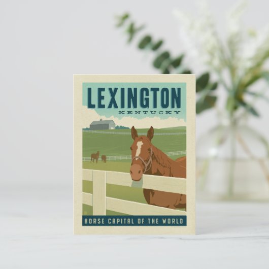 Lexington, KY | Paardenhoofdstad van de wereld Briefkaart (Staand voorkant)