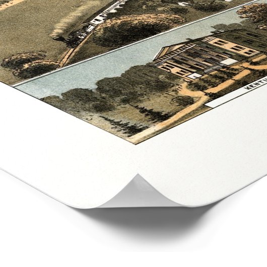 Lexington, KY Panoramic Map - 1871 Poster (Hoek)