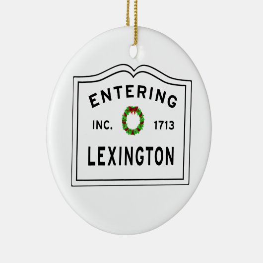 Lexington MA invoeren Keramisch Ornament (Rechts)