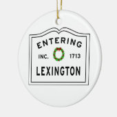 Lexington MA invoeren Keramisch Ornament (Links)