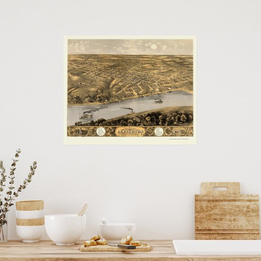 Lexington, MO Panoramic Map - 1869 Poster (Keuken)