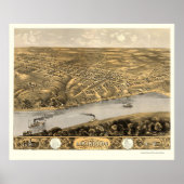 Lexington, MO Panoramic Map - 1869 Poster (Voorkant)