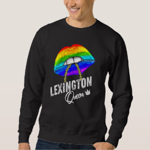 Lexington Queen Lgbetq Gay Pride Flag Lips Rainbow Trui