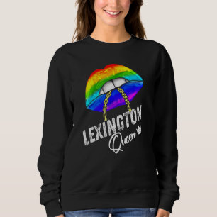 Lexington Queen Lgbetq Gay Pride Flag Lips Rainbow Trui