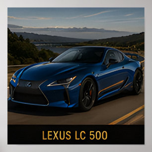 Lexus LC 500 moderne Japanse luxe sportwagen Poster