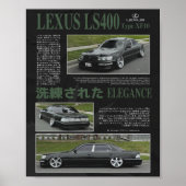 Lexus LS400 XF10 – VIP Stance Elegance Poster (Voorkant)