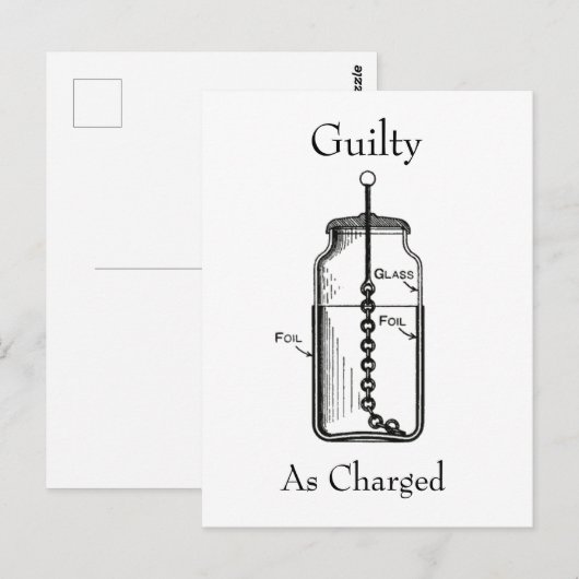 Leyden Jar Guilty in beschuldiging gesteld Briefkaart (Voorkant / Achterkant)