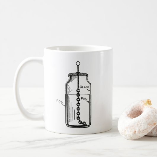 Leyden Jar Guilty in beschuldiging gesteld Koffiemok (Met donut)