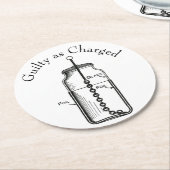 Leyden Jar Guilty in beschuldiging gesteld Ronde Kartonnen Onderzetter (Gebogen)