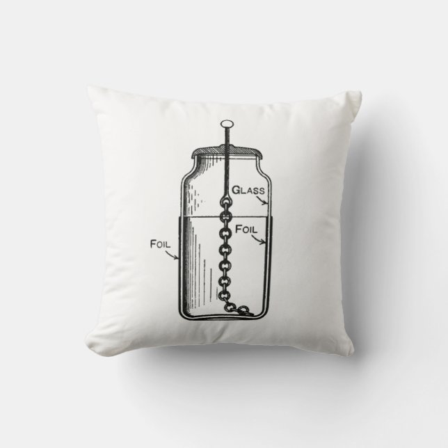 Leyden Jar Schuldige Zoals Beschuldigd Kussen (Voorkant)