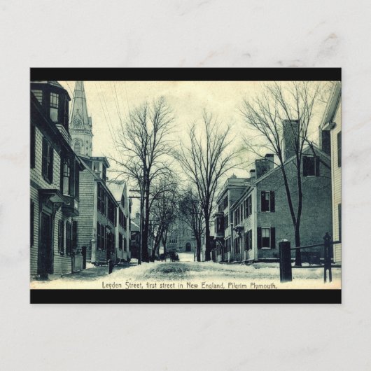 Leyden St Pilgrim Plymouth MA c1908 Briefkaart (Voorkant)