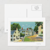 Leyden Street Uitzicht, First Street in New Englan Briefkaart (Voorkant / Achterkant)