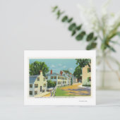 Leyden Street Uitzicht, First Street in New Englan Briefkaart (Staand voorkant)