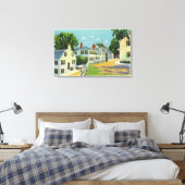 Leyden Street Uitzicht, First Street in New Englan Canvas Afdruk (Insitu (Slaapkamer))