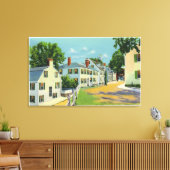 Leyden Street Uitzicht, First Street in New Englan Canvas Afdruk (Insitu (Woonkamer))