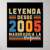 Leyenda Desde 2005  Cumpleanos Sticker Poster (Voorkant)
