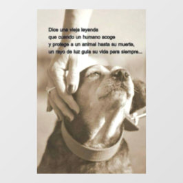 Leyenda sobre adoptar animales raamsticker