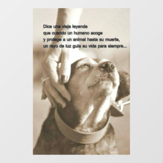 Leyenda sobre adoptar animales raamsticker