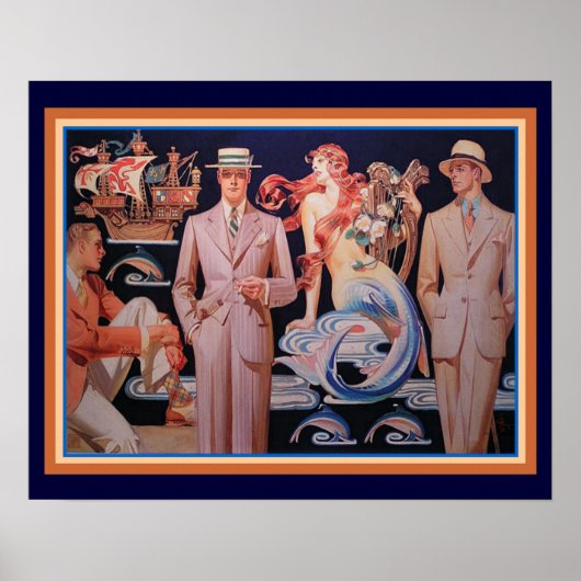 Leyendecker Art Deco Mode Afdrukken 16 x 20 Poster (Voorkant)