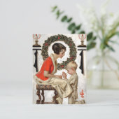 Leyendecker Kerstgebed 1921 Feestdagenkaart (Staand voorkant)