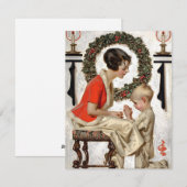 Leyendecker Kerstgebed 1921 Feestdagenkaart (Voorkant / Achterkant)
