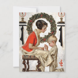 Leyendecker Kerstgebed 1921 Feestdagenkaart