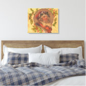 Leyendecker Kerstman Antiek Victoriaans Canvas Afdruk (Insitu (Slaapkamer))